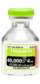 Heparin Sodium Injection, USP 40,000 USP units per 4 mL 